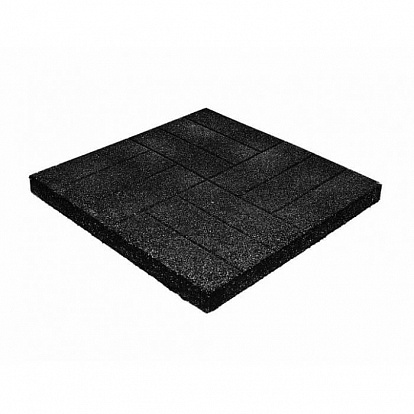 Резиновая плитка Резиновая плитка Брусчатка черная 40 мм