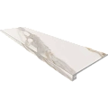 Комплект Estima Miramare White Ступень RM01 (33x120) непол. (прямоугол. бортик) без насечек + Подступенок (14,5x120) 70543