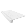 Комплект Estima Vision White (Ступень VS01 (33x120) непол. (прямоугол. бортик)+ Подступенок (14,5x120)) 39438
