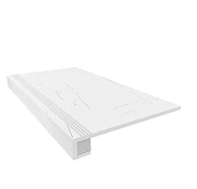Комплект Estima Vision White (Ступень VS01 (33x120) непол. (прямоугол. бортик)+ Подступенок (14,5x120)) 39438