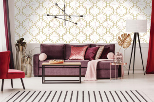Holden Decor Kaleidoscope Ventura Pink/ Gold 90601