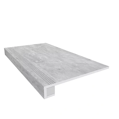 Комплект Estima Vision Grey (Ступень VS02 (33x120) непол. (прямоугол. бортик)+ Подступенок (14,5x120)) 36470
