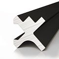 Decaro Теневой профиль Engineering Разделительный D00X.A Black Анодированный черный