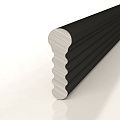Decaro Теневой профиль Engineering Разделительный D009.2A Black Анодированный черный