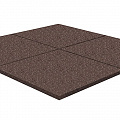 Резиновая плитка Rubblex Active коричневый 500x500x45мм