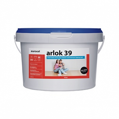 Клей Водно-дисперсионный Arlok 39 для напольных покрытий AQUAFLOOR, 10 кг