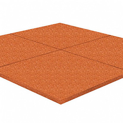 Резиновая плитка Резиновая плитка Rubblex Распродажа (рельефное основание) оранжевый 40 мм
