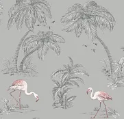 Holden Decor Imaginarium 2 Flamingo Lake Grey/Coral 12381