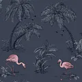 Holden Decor Imaginarium 2 Flamingo Lake Midnight Blue/Pink 12382