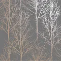 Holden Decor Indulgence Rhea Zandra Trees Dark Grey Rose Gold 90761