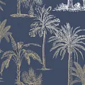 Holden Decor Indulgence Glistening Tropical Tree Navy 12821