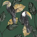 Holden Decor Amazonia Tiki Green 91340