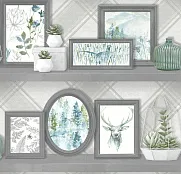 Holden Decor Kaleidoscope Aberfeldy Grey/Teal 90630
