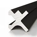 Decaro Теневой профиль Engineering Разделительный D00X.A Black Анодированный черный