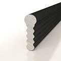 Decaro Теневой профиль Engineering Разделительный D009.2A Black Анодированный черный