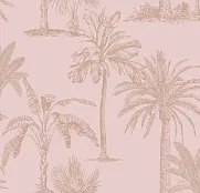 Holden Decor Indulgence Glistening Tropical Tree Blush Pink 12822