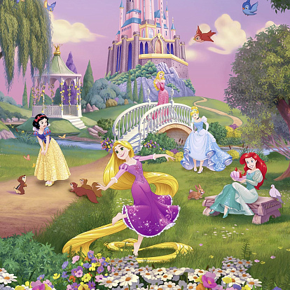 Обои Komar Disney Princess Sunset (Принцессы и закат) 4-4026