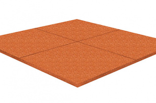 Резиновая плитка Rubblex Standart оранжевый 500x500x20мм